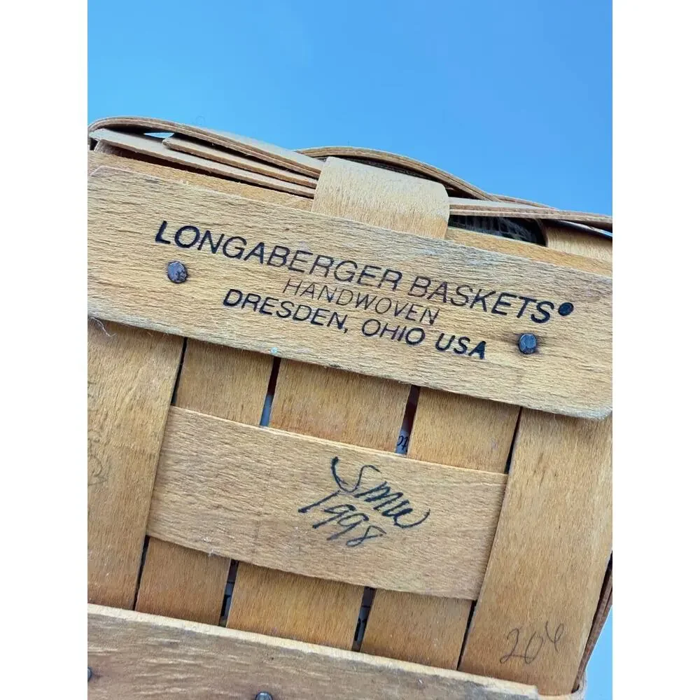 Longaberger 1998 May Series Snapdragon Basket Liner Protector Tie-On USA